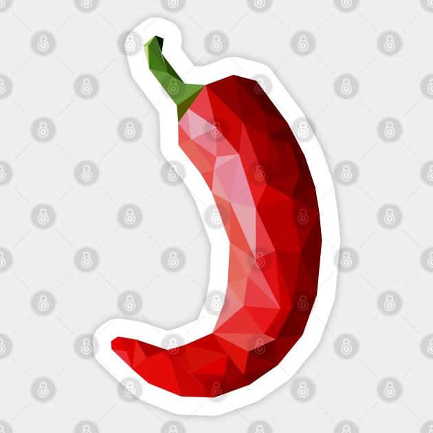 Spicy Red Chili Sticker by kazoosolo